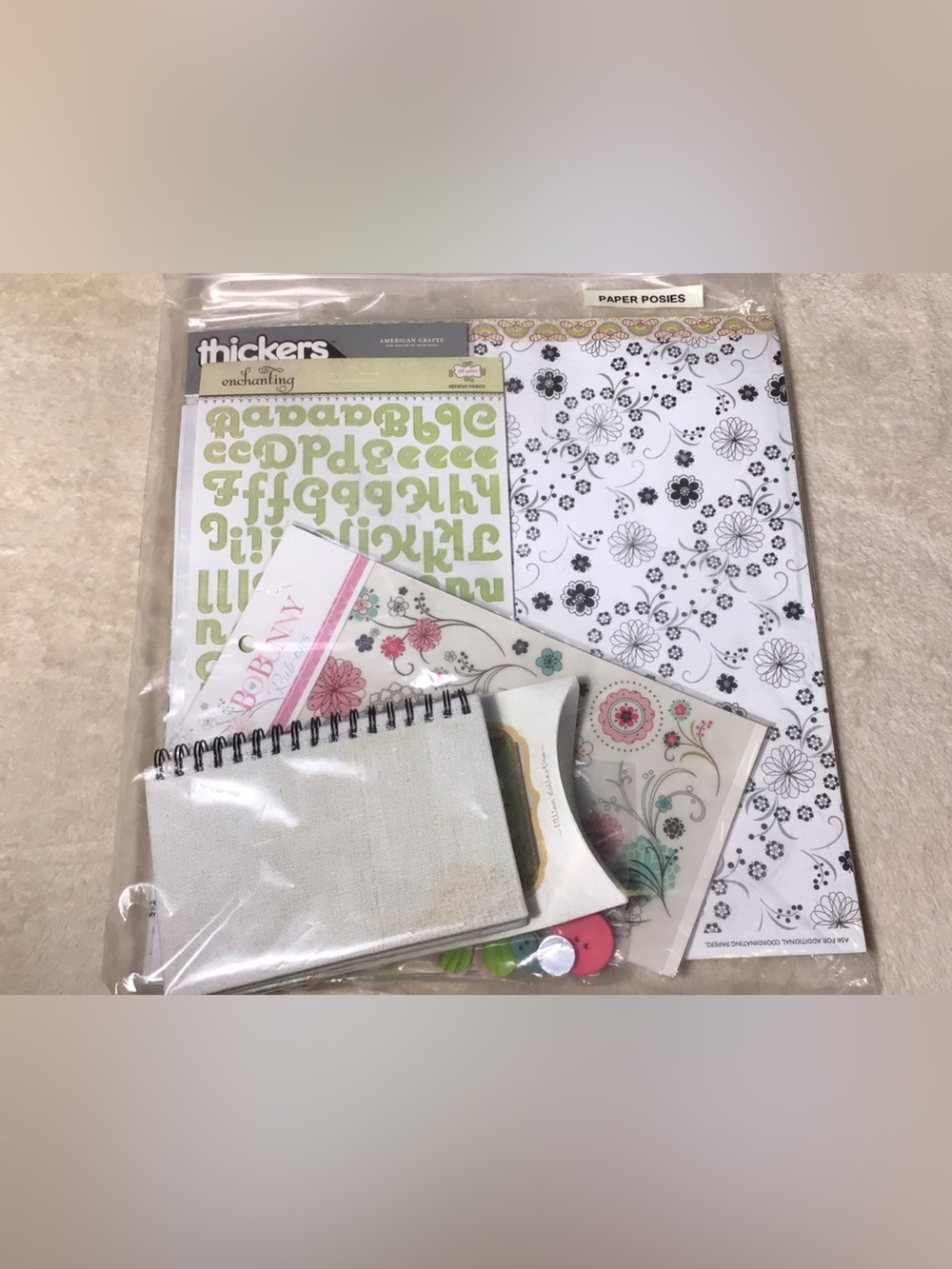 Scrapbook Paper & Embellishment Kit
